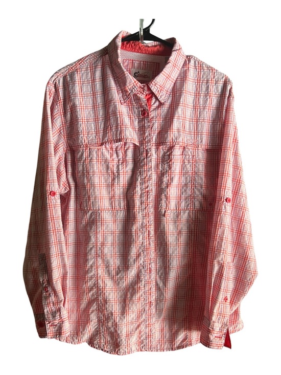 Bass Pro Shops Other - Bass Pro Shops Men's Coral Plaid Button-Down Shirt